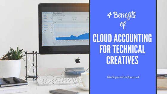 Blog post title image - 4 benefits of cloud accounting for technical creatives